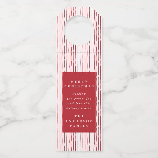 季節のごあいさつ水の色のストライプ休日 ボトルネックタグ (裏面)