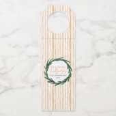 季節のごあいさつ水の色のストライプ休日 ボトルネックタグ (正面)