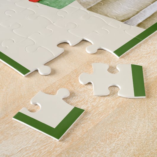 季節のごあいさつ水彩クリスマスエレガント ジグソーパズル (側面)