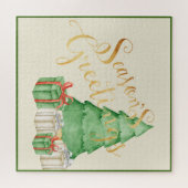 季節のごあいさつ水彩クリスマスエレガント ジグソーパズル (横)