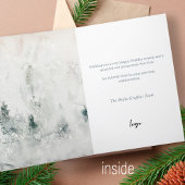 季節のごあいさつ水彩パインズロゴ企業の シーズンカード