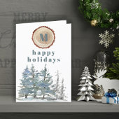 季節のごあいさつ水彩パインズロゴ企業の シーズンカード