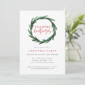 季節のごあいさつ水彩リースパーティー招待状 シーズンカード (スタンド正面)