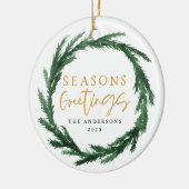 季節のごあいさつ水彩リース セラミックオーナメント (左)