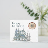 季節のごあいさつ水彩松企業の林 シーズンポストカード (スタンド正面)