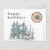 季節のごあいさつ水彩松企業の林 シーズンポストカード (正面)