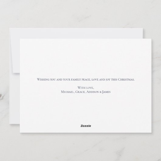 季節のごあいさつ水彩緑のクリスマス シーズンカード (裏面)