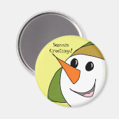 季節のごあいさつ笑顔雪だるま磁石 マグネット (正面/裏面)