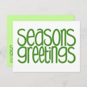 季節のごあいさつ緑はがき シーズンポストカード (正面/裏面)