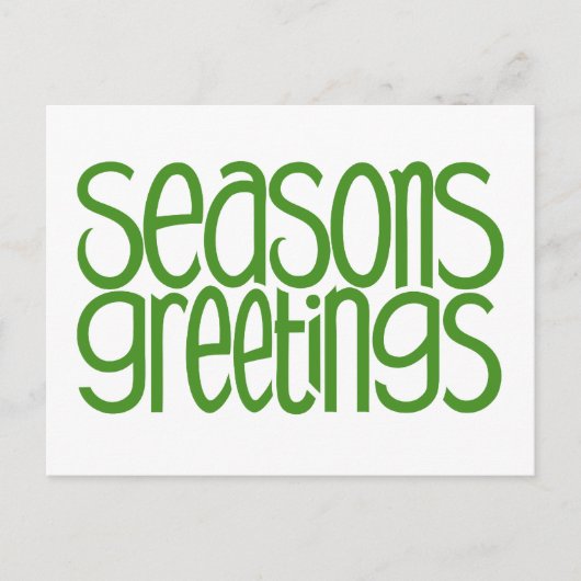 季節のごあいさつ緑はがき シーズンポストカード (正面)