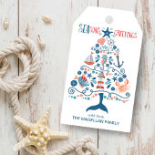 季節のごあいさつ航海のビーチ ギフトタグ