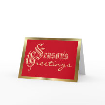 季節のごあいさつ赤と金ゴールドクリスマス