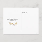 季節のごあいさつ金ゴールドリースホリディポストカード シーズンポストカード (裏面)