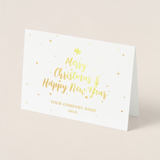 季節のごあいさつ金ゴールド会社フォイルカード 箔カード (正面)