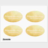 季節のごあいさつ金ゴールド 楕円形シール (シート)