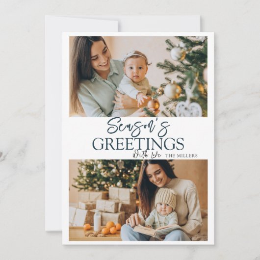 季節のごあいさつ2フォトホリデー シーズンカード (正面)