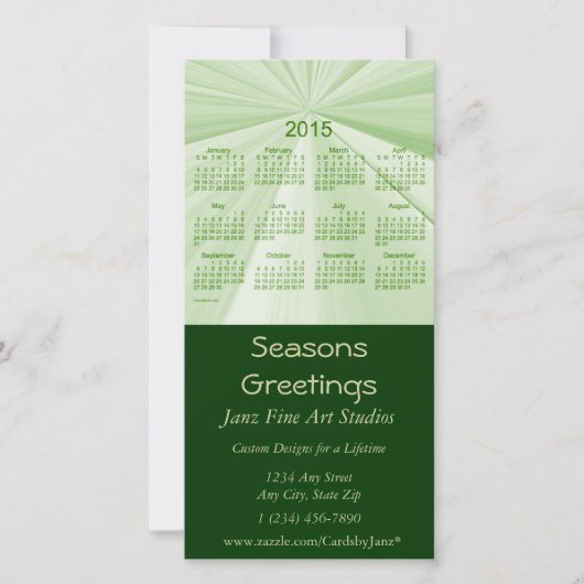 季節のごあいさつ2015ビジネスカレンダー シーズンカード (正面)