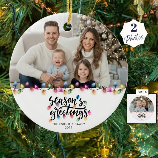 季節のごあいさつ2 PhotoSクリスマスライト名 セラミックオーナメント
