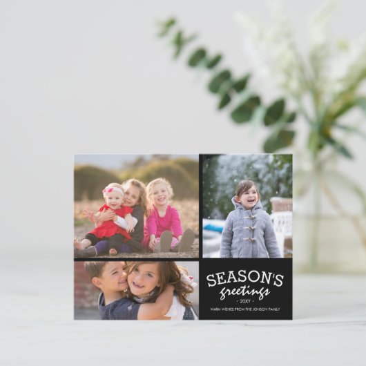 季節のごあいさつ3 Photo Collageはがき シーズンポストカード (スタンド正面)