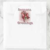 「季節のごあいさつ」のステッカーシート ラウンドシール (バッグ)