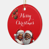 季節のごあいさつ – アフリカ系アメリカオーナメント セラミックオーナメント (左)