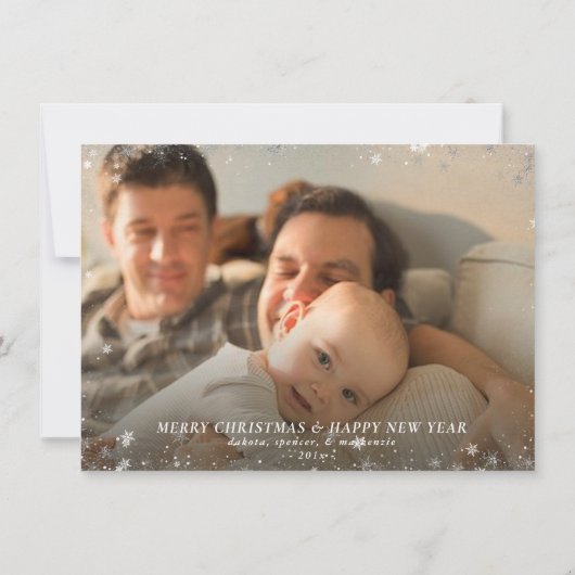 季節のごあいさつ |クリスマススノーフレーク2写真 シーズンカード (裏面)