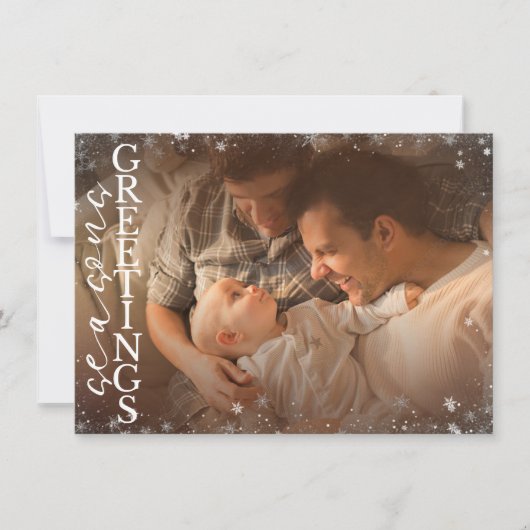 季節のごあいさつ |クリスマススノーフレーク2写真 シーズンカード (正面)