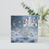 季節のごあいさつ、ミニマリストパーソナライズされた、 カード (スタンド正面)