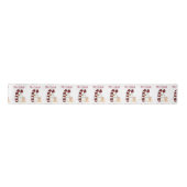 季節のごあいさつ、メリークリスマス雪だるまコーヒー サテンリボン (正面)