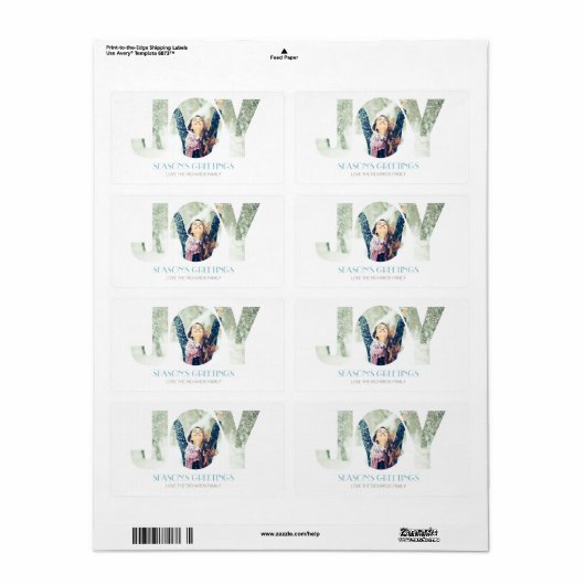 季節のごあいさつ（青） ラベル (フルシート)