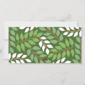 季節のごあいさつ- 2枚の写真 – 植物模様 シーズンカード (裏面)