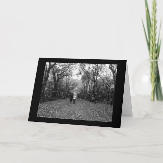 季節のごあいさつ- B&Wセントラル・パーク及び雪 シーズンカード (正面)