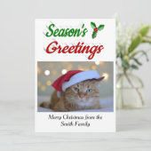 季節のごあいさつHollyクリスマスフォトスクリプト シーズンカード (スタンド正面)