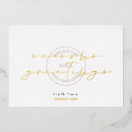 季節のごあいさつScript Companyロゴオーバーレイ実在 箔シーズンカード