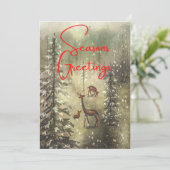 季節のご挨拶とメリークリスマス シーズンカード (スタンド正面)