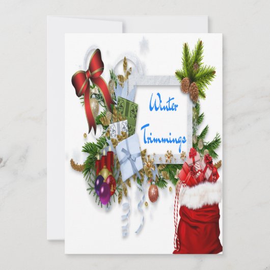 季節のご挨拶と新年のご多幸をお祈りします シーズンカード (正面)