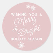 季節のご挨拶にぴったりな、エレガントな雪の結晶デザイン ラウンドシール (正面)