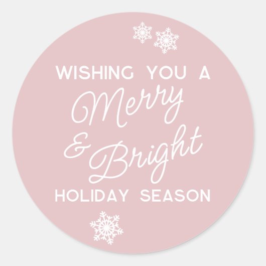 季節のご挨拶にぴったりな、エレガントな雪の結晶デザイン ラウンドシール (正面)