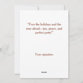 季節のご挨拶ゴルフカード シーズンカード (裏面)