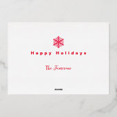 季節のご挨拶写真 箔シーズンカード (裏面)