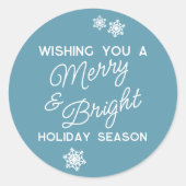 季節のご挨拶　お祭りと優雅さを雪の結晶とともに ラウンドシール (正面)