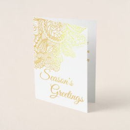 季節のご挨拶！カスタム2枚の写真ホリデーカード 箔カード