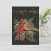季節のご挨拶 カルディナルズ フラット ホリデー カード (スタンド正面)