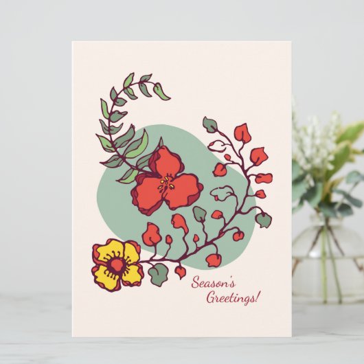 季節のご挨拶 カード (スタンド正面)