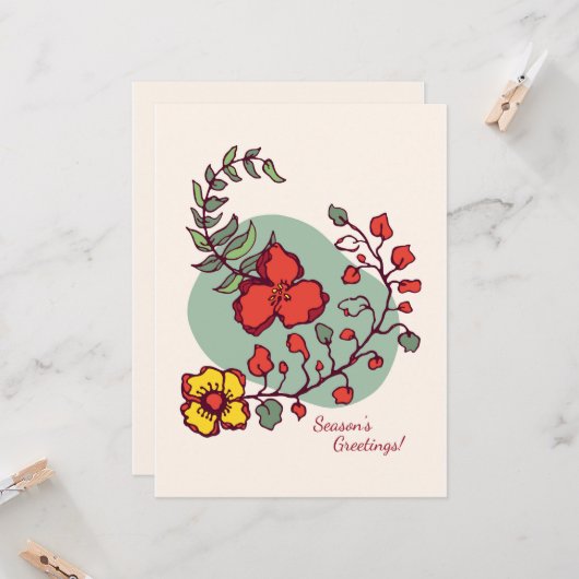 季節のご挨拶 カード (正面/裏面インサイチュ)