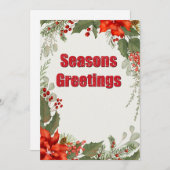 季節のご挨拶 クラシック ホリデー カード (正面/裏面)