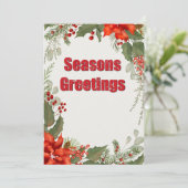 季節のご挨拶 クラシック ホリデー カード (スタンド正面)