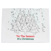 季節のご挨拶 クリスマスツリー ラージペーパーバッグ (正面)