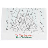 季節のご挨拶 クリスマスツリー ラージペーパーバッグ (裏面)