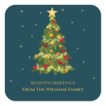 季節のご挨拶 ゴールドスノーフレーク ツリー ファミリー ネーム